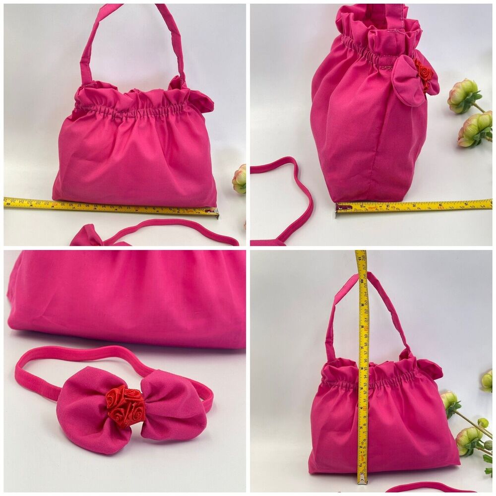 Girls Accessories Pink Purse Bag & Headband Set With Bow - Picture 10 of 15